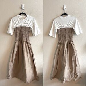Anthropologie Maeve The Lilou Twofer Midi Dress Cottagecore Womens Size XS